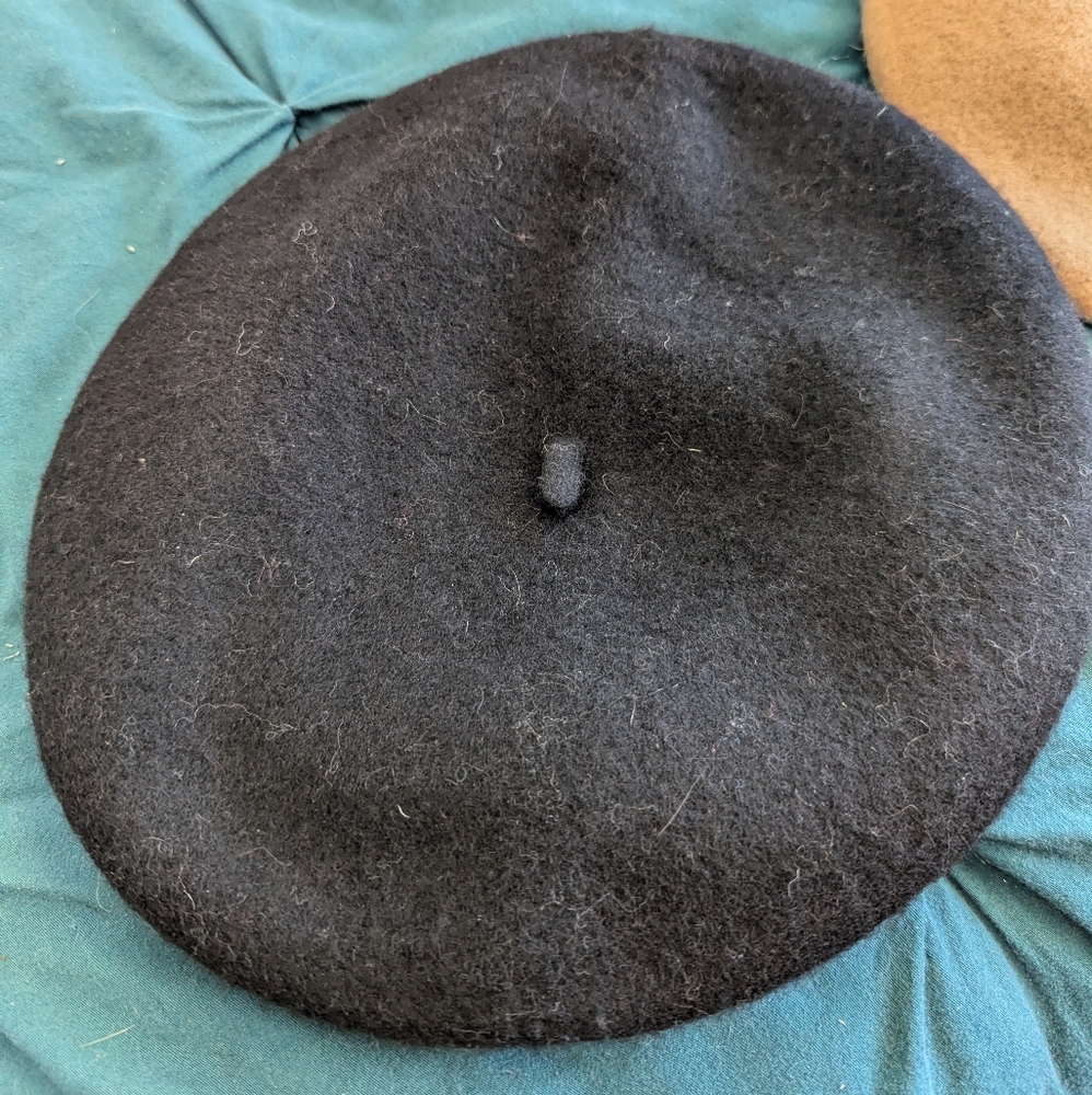 Pair Wool Berets - European style for winter! - Picture 2 of 4